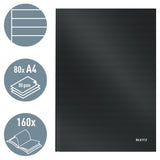 Notesbog Solid hardcover A4 lin. 80g/80ark sort