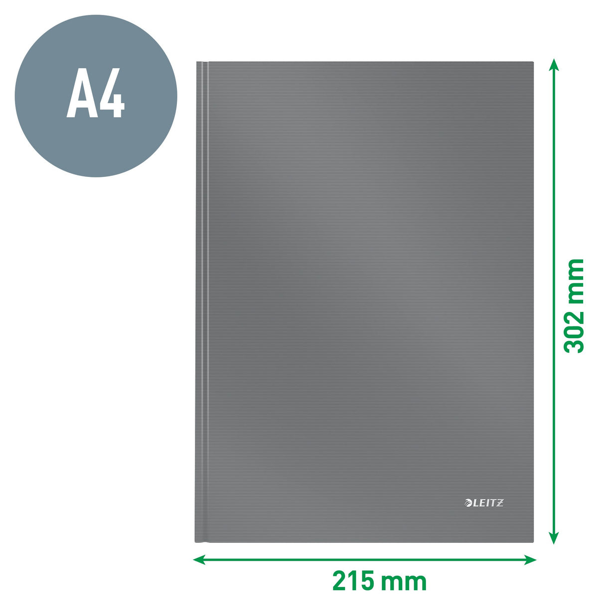 Notesbog Solid hardcover A4 lin. 80g/80ark sort