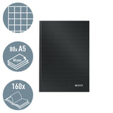 Notesbog Solid hardcover A5 kvad. 80g/80ark sort