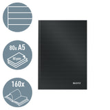 Notesbog Solid hardcover A5 lin. 80g/80ark sort