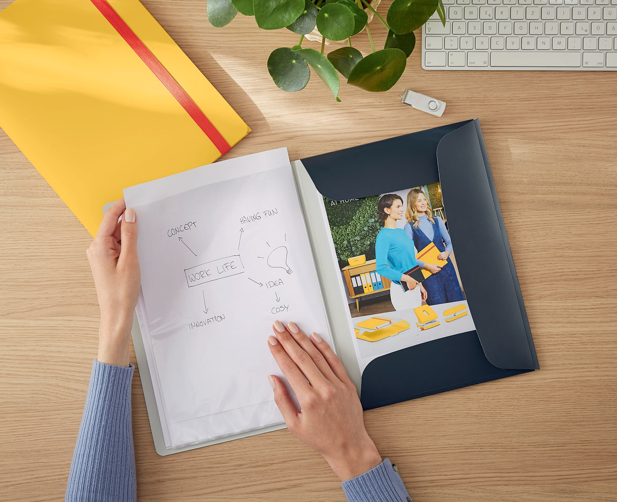 Displaybog Cosy PP 20 lommer grå – image 2