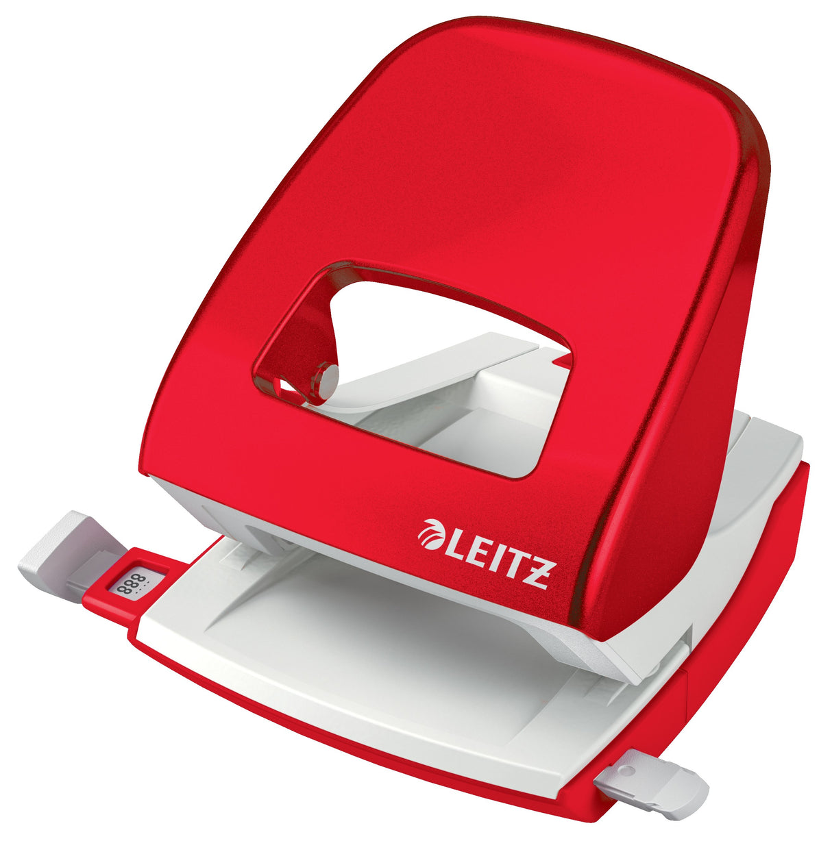 Leitz Hulapparat 5008 WOW 2-huls t/30ark rød – Hulapparater (billede 1)