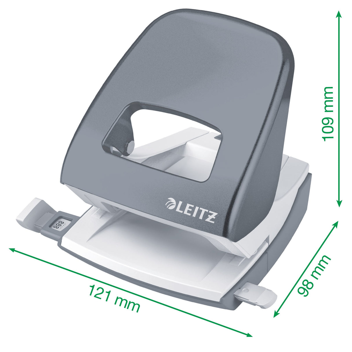 Leitz Hulapparat 5008 WOW 2-huls t/30ark rød – Hulapparater (billede 3)