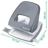 Leitz Hulapparat 5008 WOW 2-huls t/30ark rød – Hulapparater (billede 3)