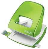 Leitz Hulapparat 5008 WOW 2-huls t/30ark grøn – Hulapparater (billede 1)