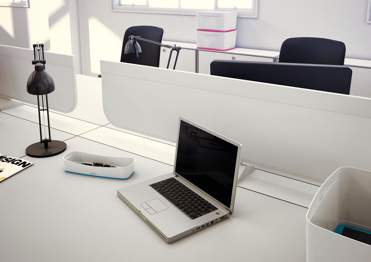 Opbevaringsbakke MyBox lang hvid/blå