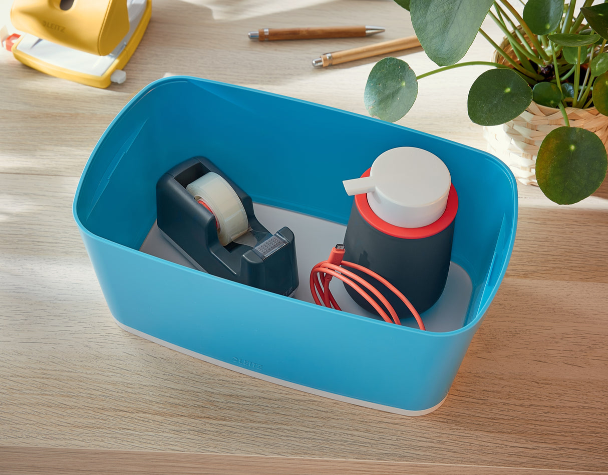 Opbevaringsboks MyBox S m/låg Cosy blå