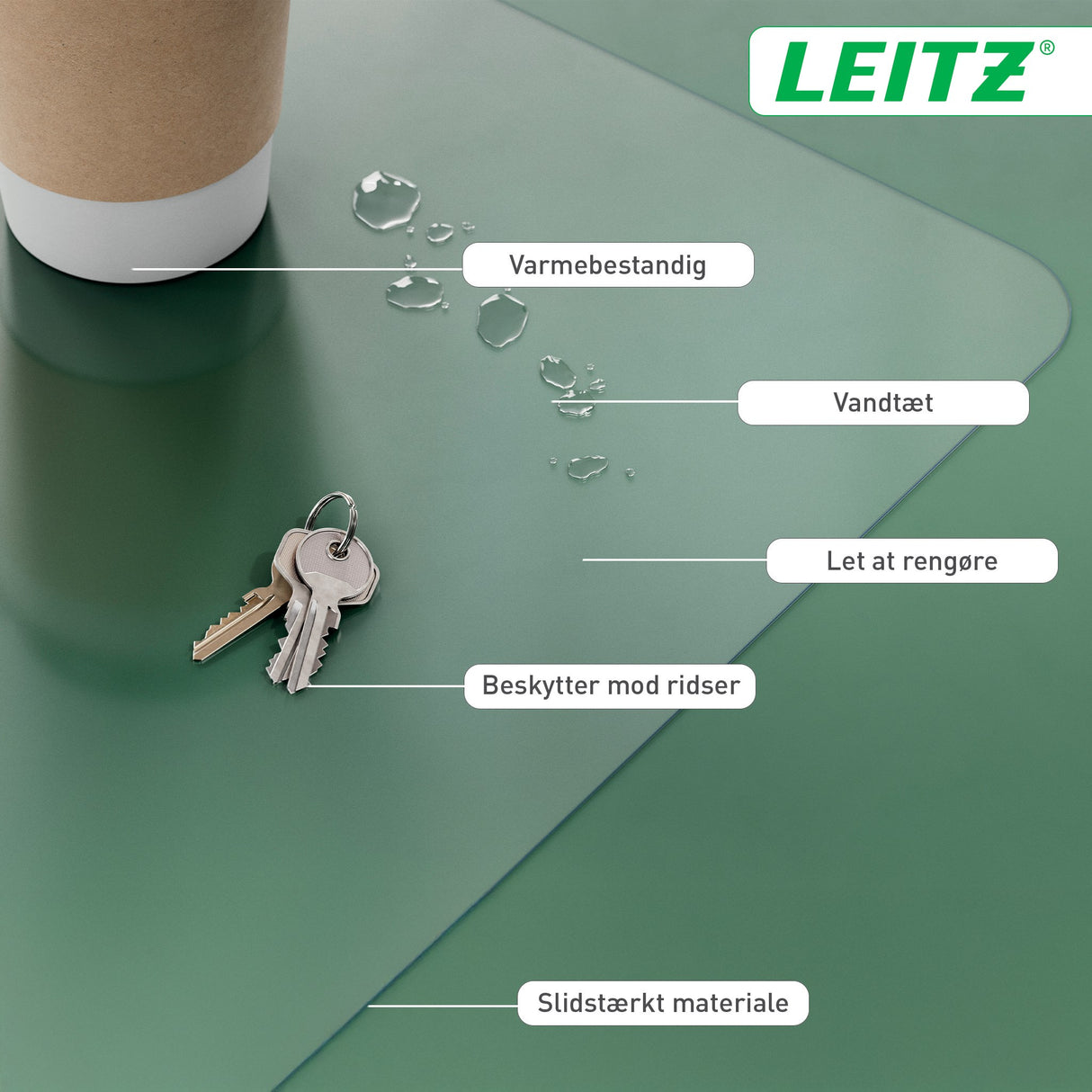 Skriveunderlag 36x70 mat transparent – image 3