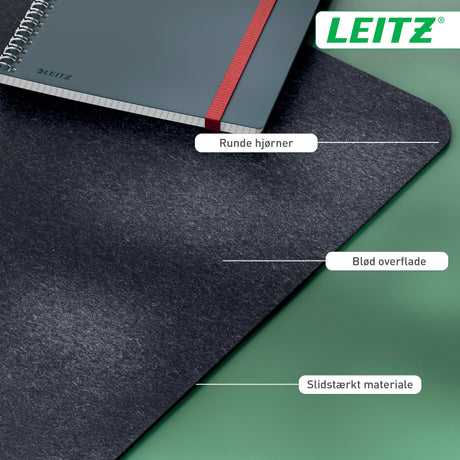 Skriveunderlag filt 36x70 grå – image 2