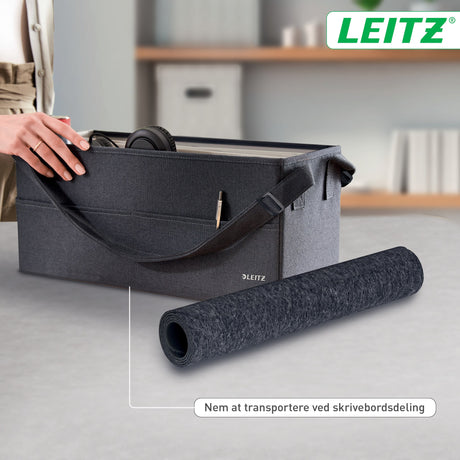 Skriveunderlag filt 36x70 grå – image 3