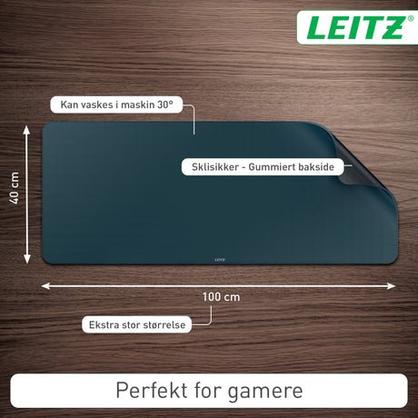 Skriveunderlag XL gaming 40x100 grå – image 8