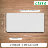 Skriveunderlag læder 36x70 lysegrå – image 4