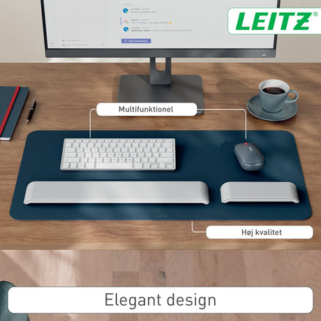 Skriveunderlag læder 36x70 mørkegrå – image 3