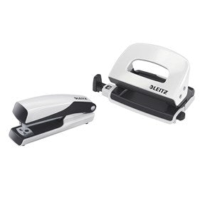 Hæftemaskine&hulapparat Mini WOW hvid – image 1