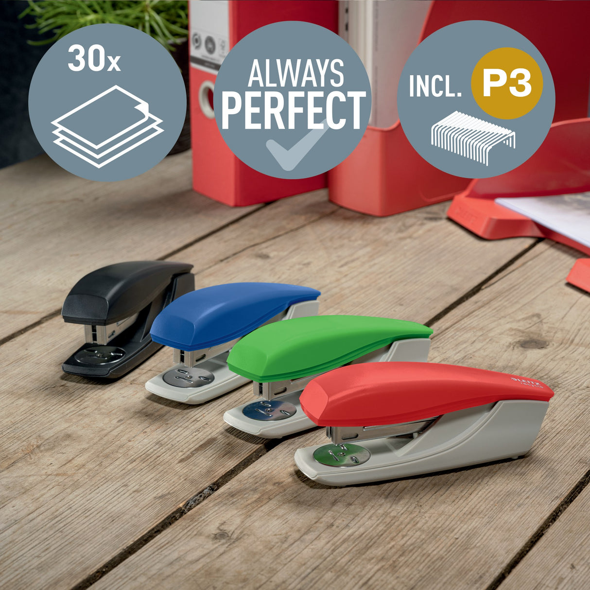 Hæftemaskine recycle t/30ark grøn – image 2