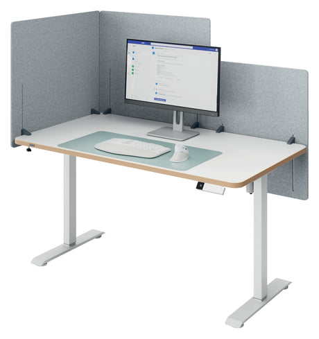 Leitz Bordskærmvæg t/sidde/ståbord højdejust 60x70cm grå – Hæve/sænkeborde (billede 3)