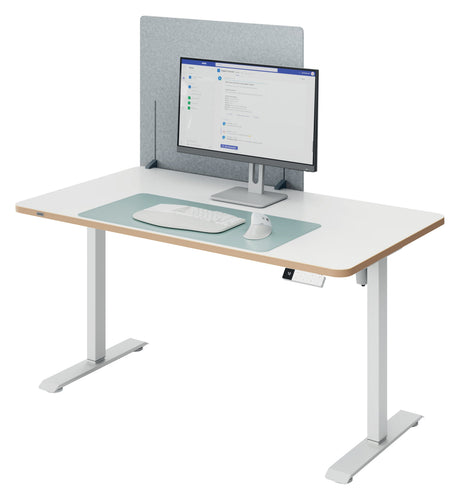 Leitz Bordskærmvæg t/sidde/ståbord højdejust 80x70cm grå – Hæve/sænkeborde (billede 2)
