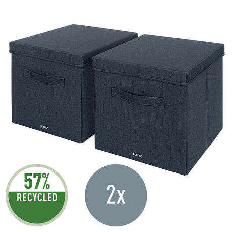 Opbevaringsboks i stof L grå (2) – image 2