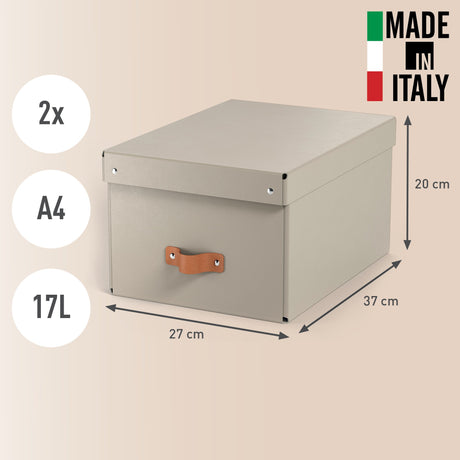 Arkivboks Puro medium høj gråbeige (2) – image 3