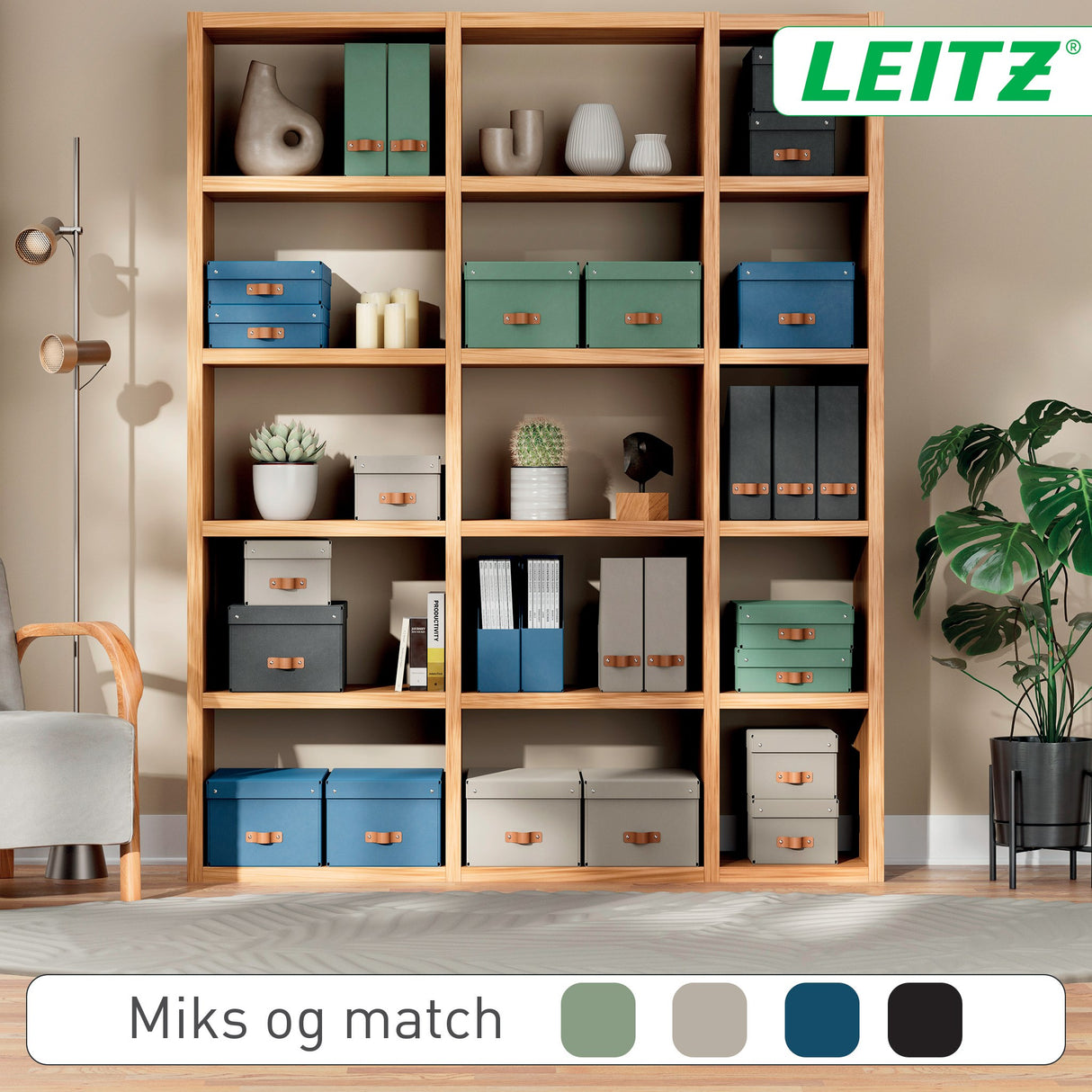 Arkivboks Puro medium høj jordgrøn (2) – image 5