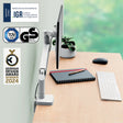 Leitz Monitor arm Ergo pladsbesp.enkelt lysgrå (billede 1)
