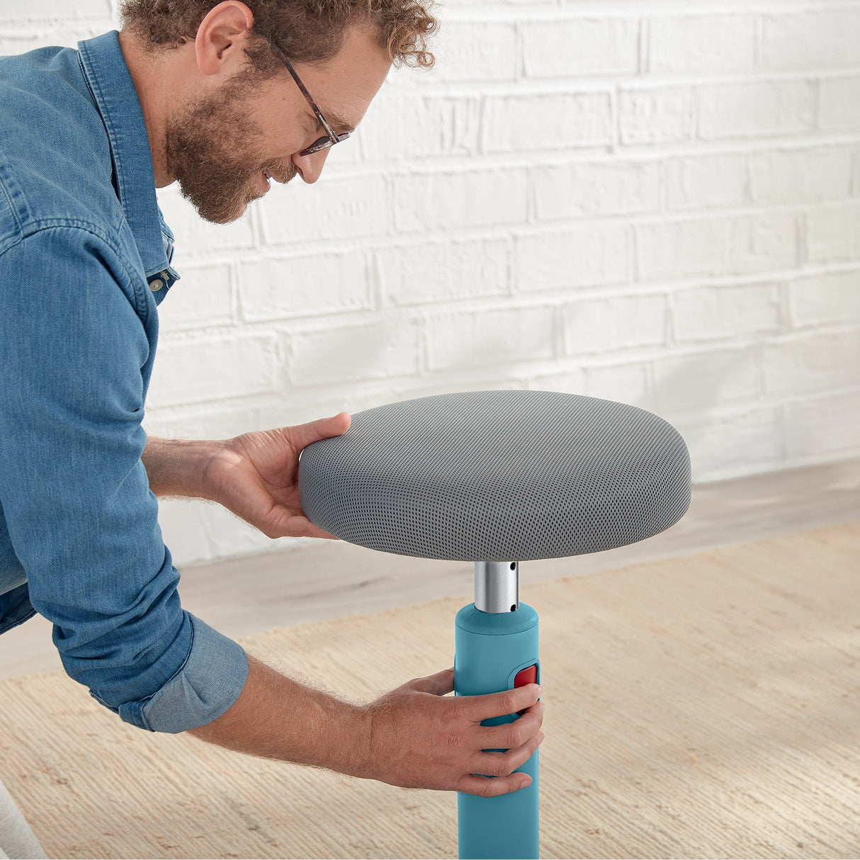 Balancestol Ergo sid-stå Cosy blå – image 5