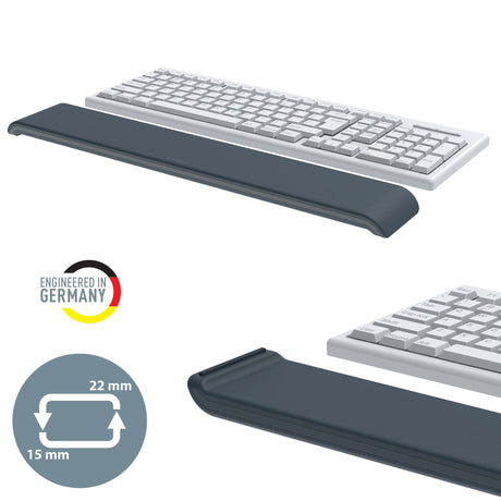 Keyboard m/håndledsstø.Ergo Leitz mørkgrå – image 3