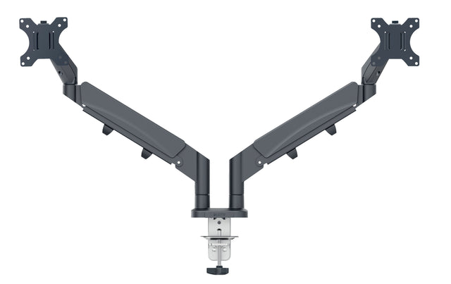 Monitor Arm Ergo Space Saving Dual, Dark Grey – image 1