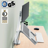 Leitz Monitor arm pladsbe.dobb m.laptoparmLgrå (billede 2)