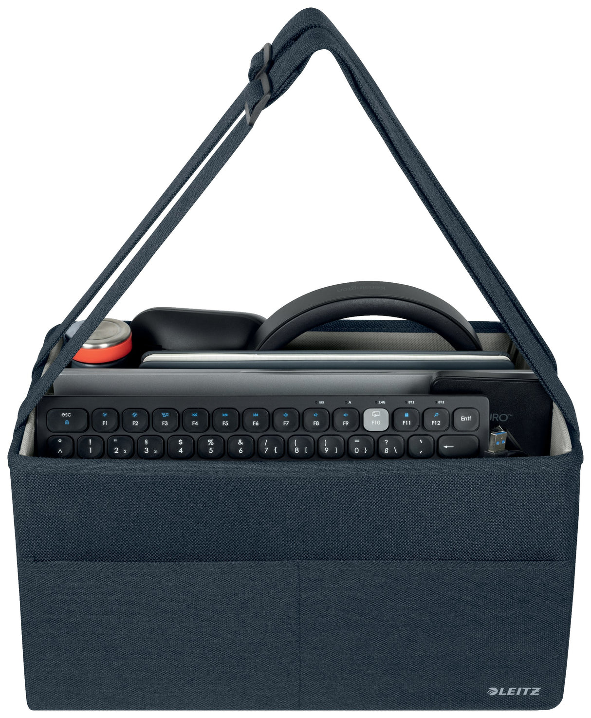 Taske Hot Desking lille stof grå – image 3