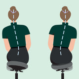 Siddestol Active Ergo Comfort m/hjul sæde grå – image 2