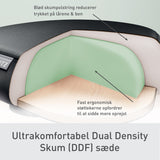 Siddestol Ergo Comfort m/hjul sæde læder sort – image 3