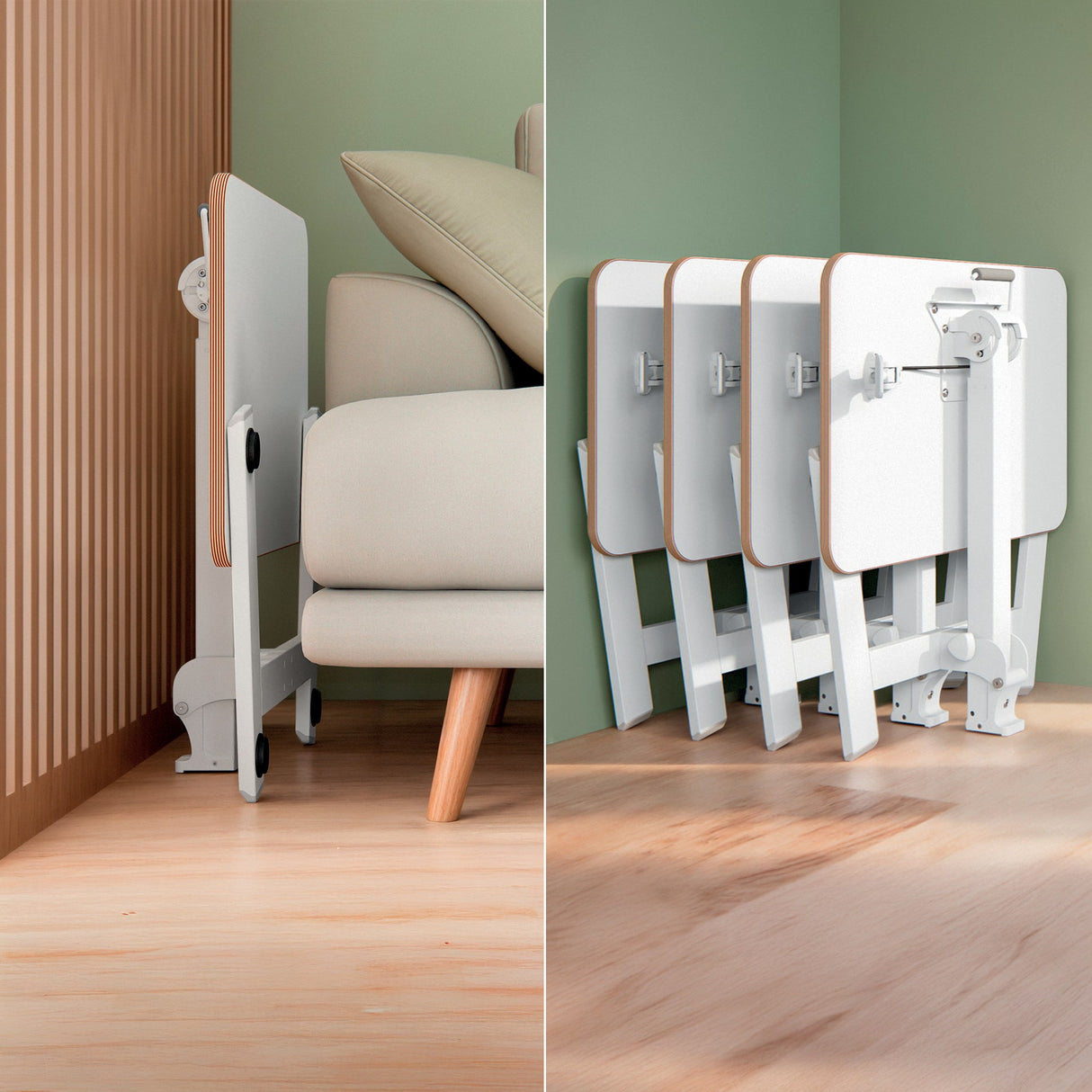 Sidde/ståbord Ergo Small foldbart hvid