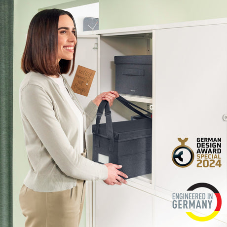 Taske Hot Desking m/låg stor stof grå – image 2