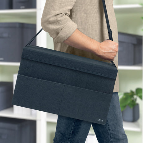 Taske Hot Desking m/låg stor stof grå – image 3