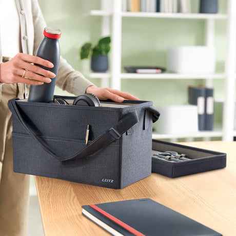 Taske Hot Desking m/låg lille stof grå – image 4