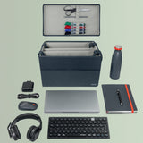 Taske Hot Desking m/låg lille stof grå – image 5