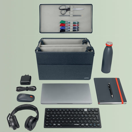 Taske Hot Desking m/låg lille stof grå – image 5