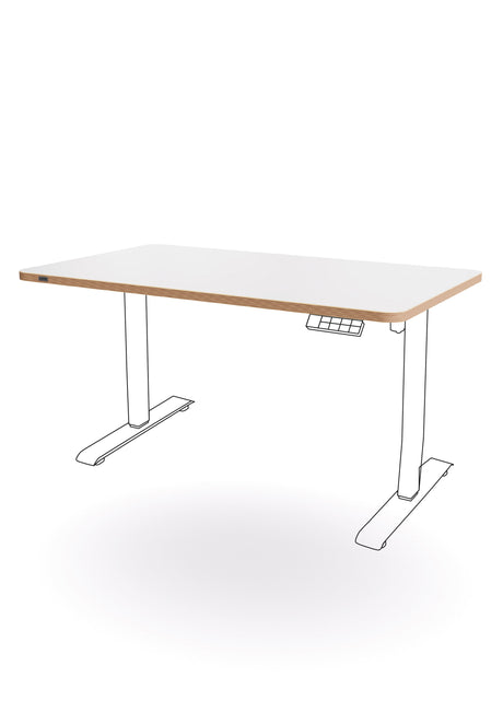 Leitz Bordplade t/sidde/ståbord 120x70cm Ergo hvid – Hæve/sænkeborde (billede 1)