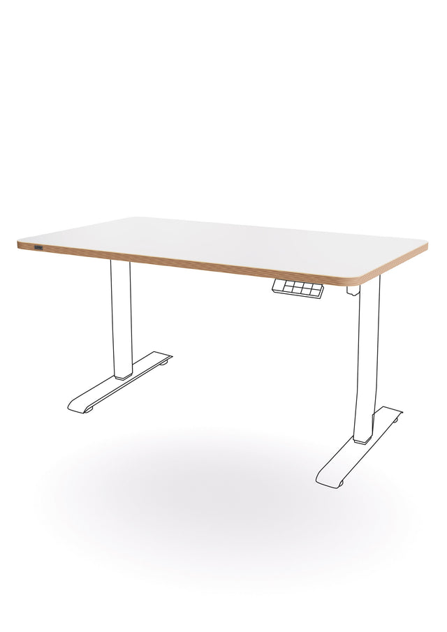 Leitz Bordplade t/sidde/ståbord 120x70cm Ergo hvid – Hæve/sænkeborde (billede 1)