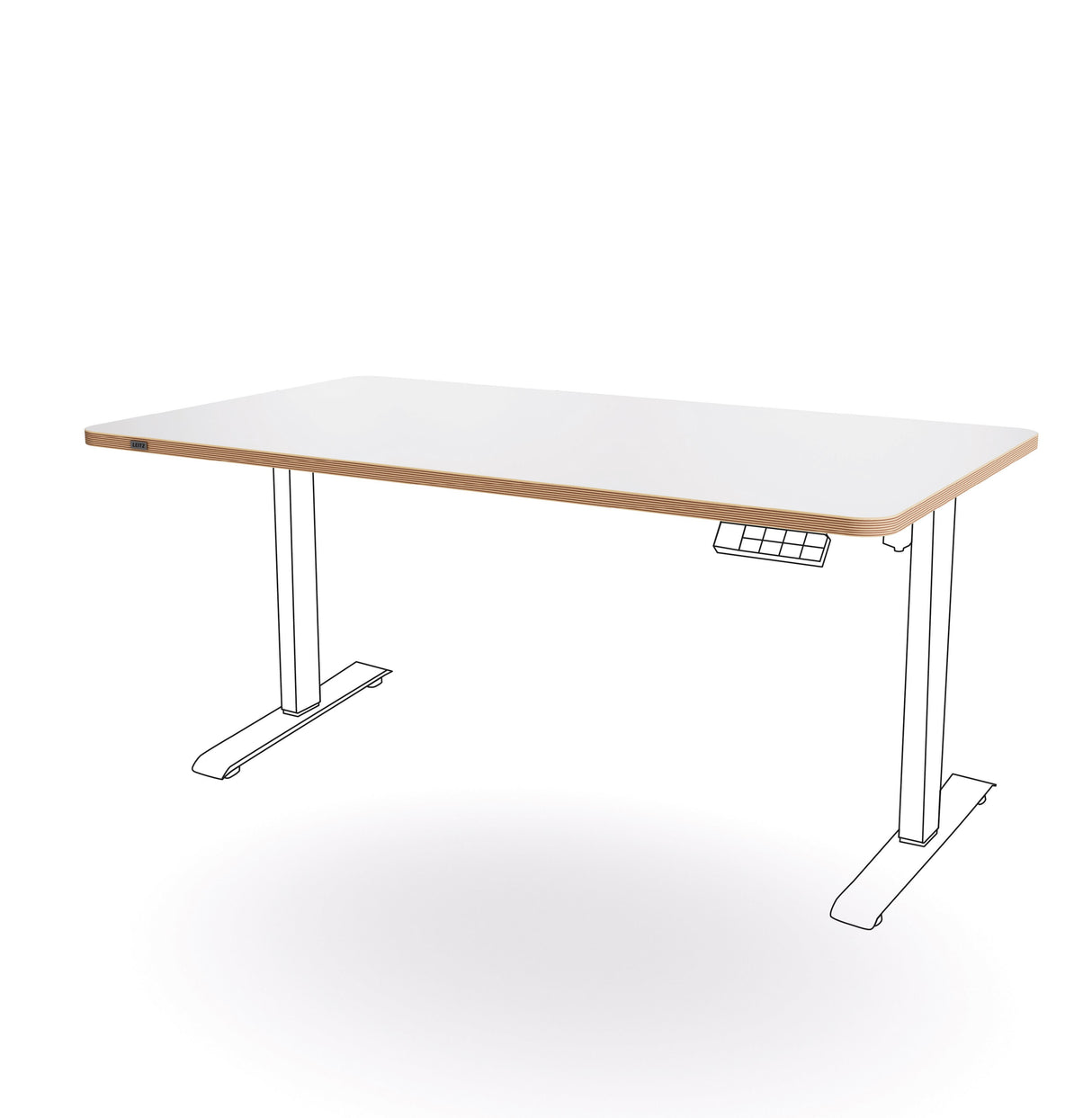 Leitz Bordplade t/sidde/ståbord 140x80cm Ergo hvid – Hæve/sænkeborde (billede 1)