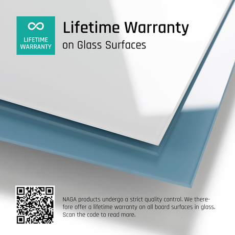 100 x 100 cm. Sort Magnetisk Glastavle – image 3