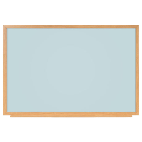 Naga A/S Whiteboard med MDF-ramme i egetræslook, Lyseblå, 120 x 90 cm (billede 1)