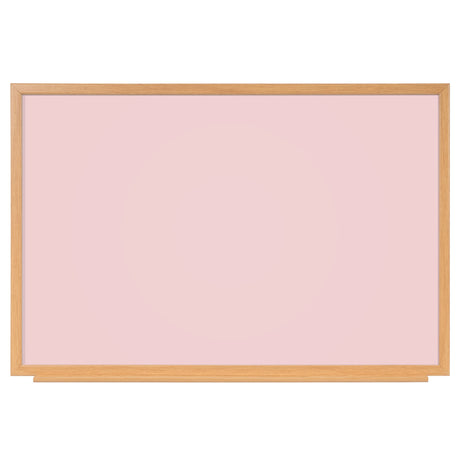 Naga A/S Whiteboard med MDF-ramme i egetræslook, Lyserød, 120 x 90 cm (billede 1)