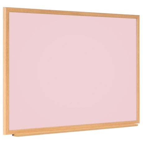 Naga A/S Whiteboard med MDF-ramme i egetræslook, Lyserød, 120 x 90 cm (billede 2)