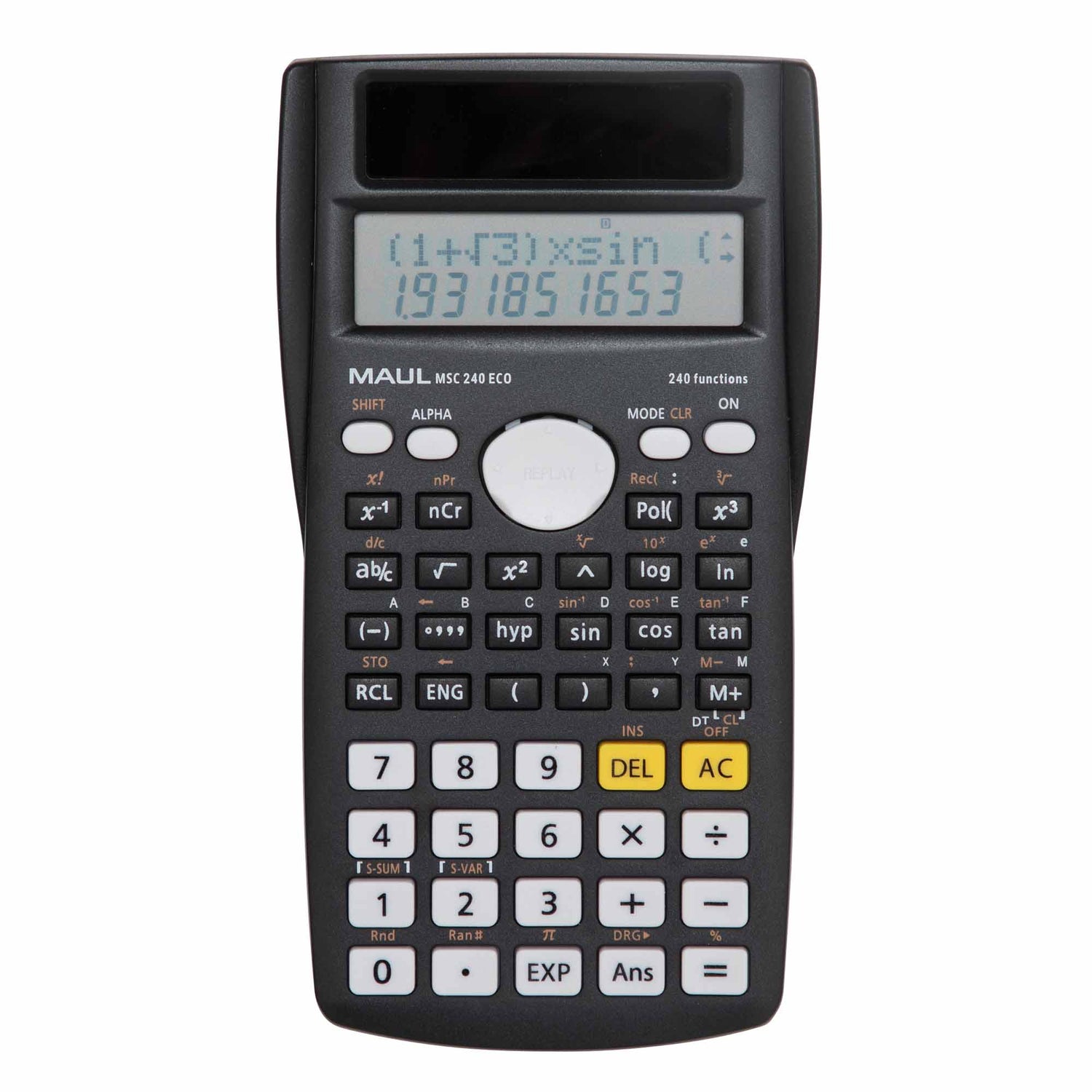 Naga A/S MAUL Videnskabelig lommeregner MSC 240 ECO – Regnemaskiner (billede 1)