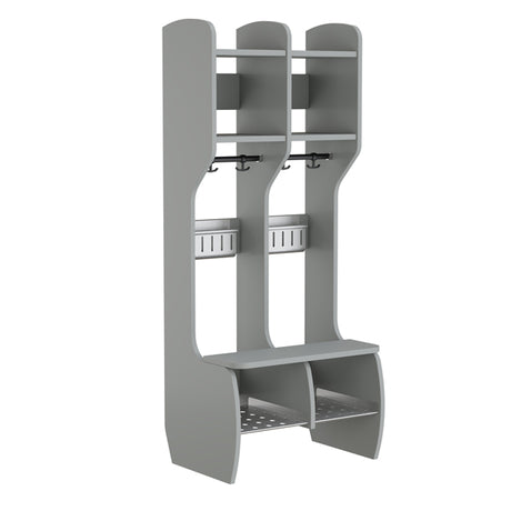 Garderobe Måns Hel 2 pladser, grå