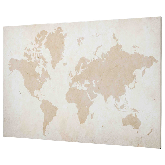 Magnetisk Ståltavle 90 x 60 cm - Verdenskort Design, Ideel til Kontor og Hjem