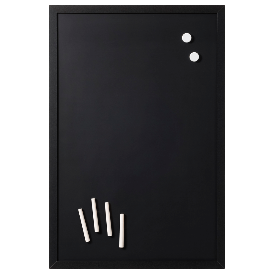 60 x 40 cm. Magnetisk kridttavle med sort ramme – image 1