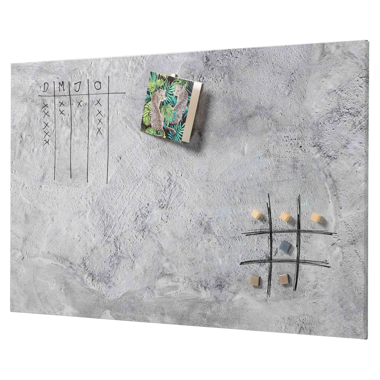 Magnetisk ståltavle 90 x 60 cm. Beton – image 2